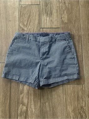 Tommy Hilfiger Navy and White Gingham Shorts size 8